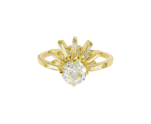 Antique Diamond Grande Demi Feu Ring
