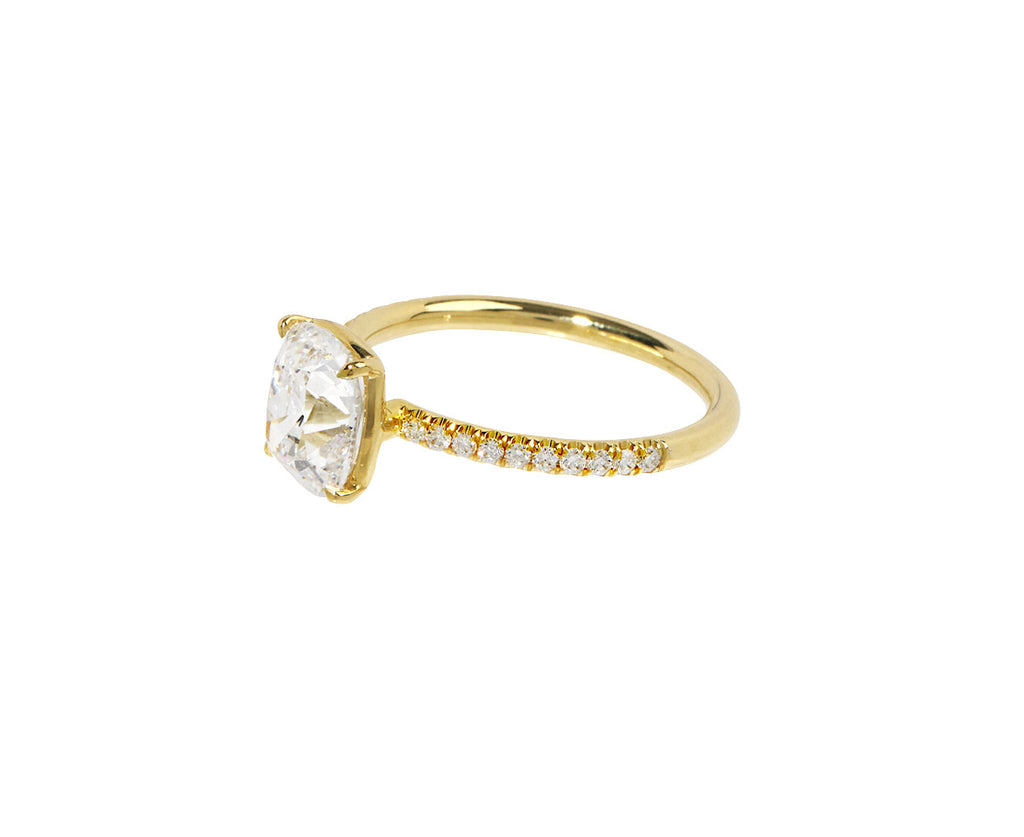 Old Mine Cut Lab Grown Diamond Solitaire