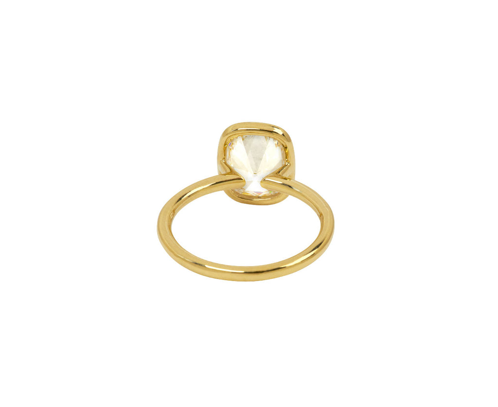 Old Mine Cut Lab Grown Diamond Solitaire Ring