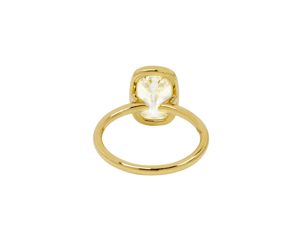 Old Mine Cut Lab Grown Diamond Solitaire Ring