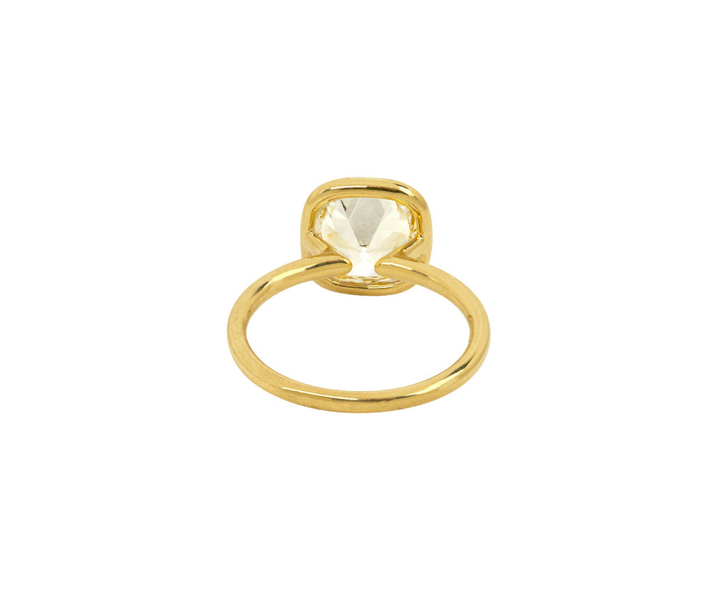 Old Mine Cut Lab Grown Diamond Solitaire Ring