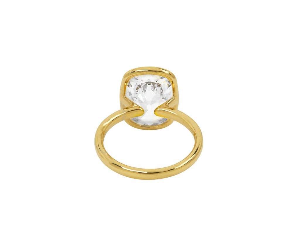 Old Mine Cut Lab Grown Diamond Solitaire Ring