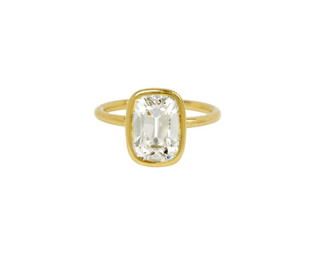Old Mine Cut Lab Grown Diamond Solitaire Ring
