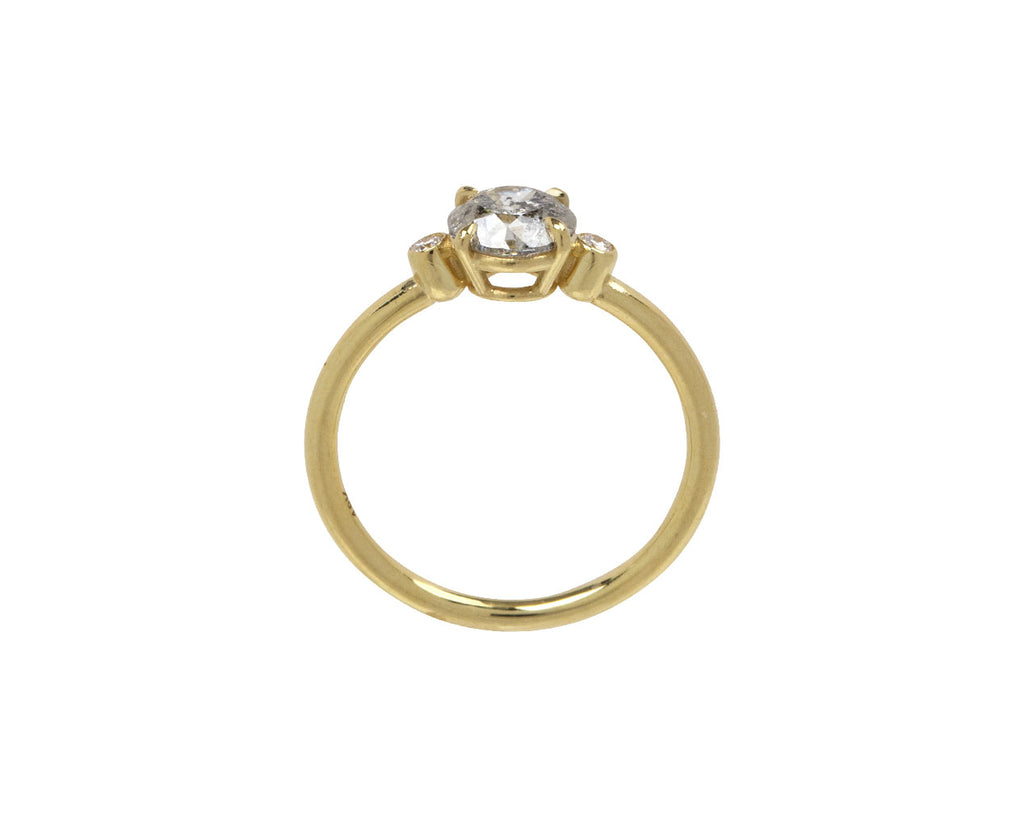 Full Cut Salt and Pepper Diamond Ring