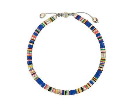 Blue Mix Malli African Disc Bracelet - TWISTonline 