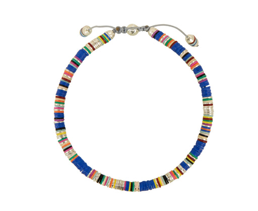 Blue Mix Malli African Disc Bracelet - TWISTonline 