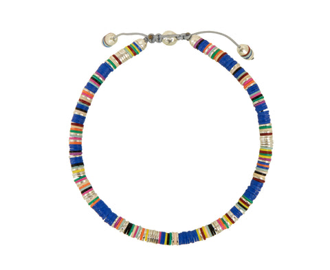 Blue Mix Malli African Disc Bracelet - TWISTonline 