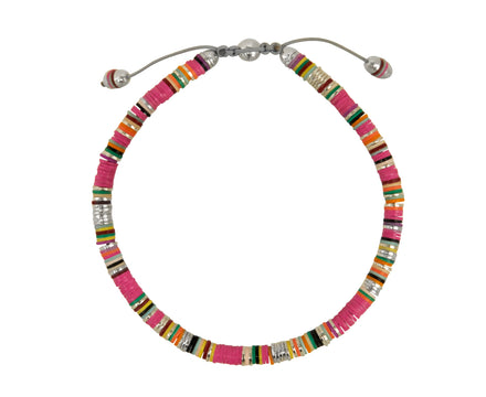 Pink Malli African Disc Bracelet - TWISTonline 