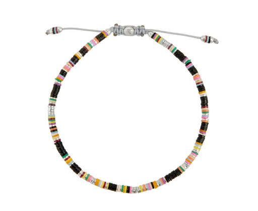 Black Pattern Malli African Disc Bracelet - TWISTonline 