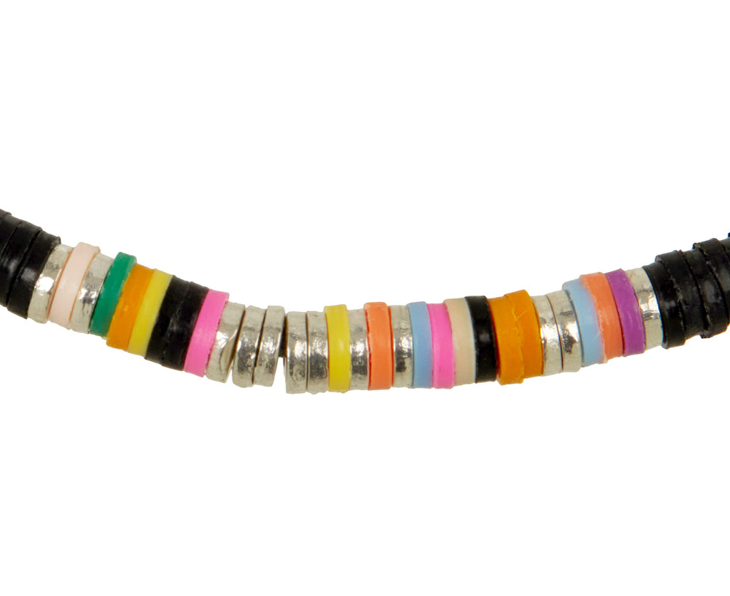 Black Pattern Malli African Disc Bracelet - TWISTonline 