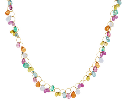 Rainbow Circus Briolette Necklace