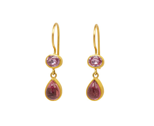 Pink Sapphire and Pink Tourmaline Bon Bon Earrings - TWISTonline 
