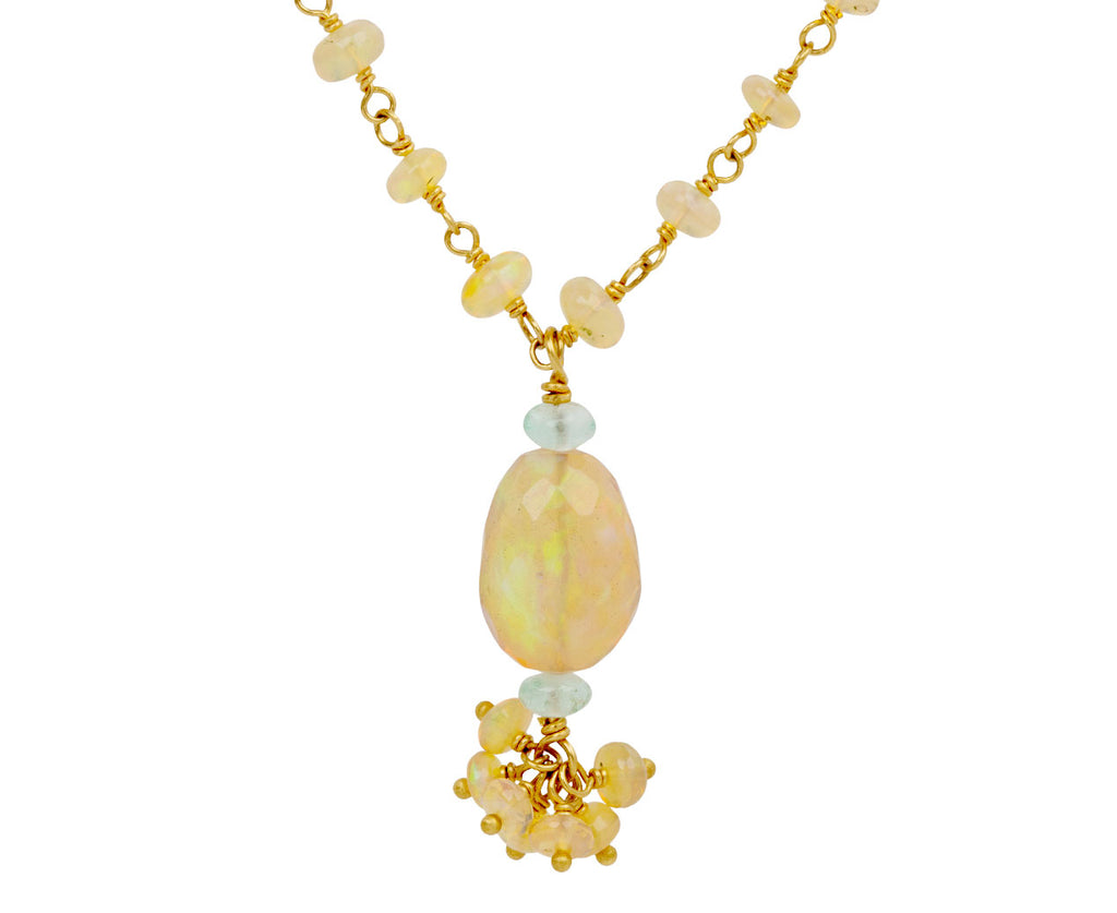 Ethiopian Opal Tassel Necklace