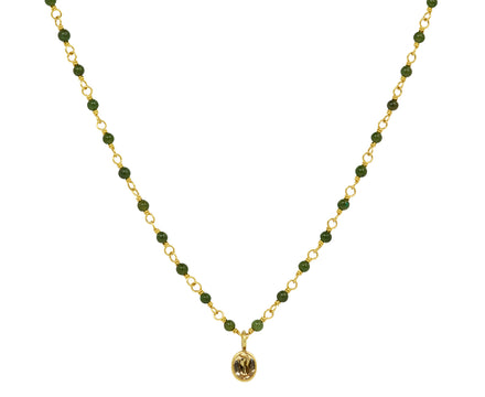 Jade and Mali Garnet Spun Sugar Necklace