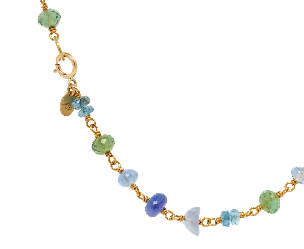 Blue and Green Spun Sugar Necklace