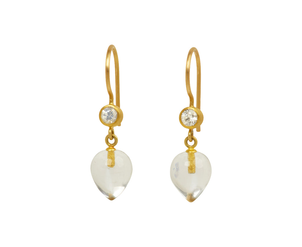 White Sapphire and Quartz Apple and Eve Earrings - TWISTonline 