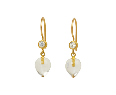 White Sapphire and Quartz Apple and Eve Earrings - TWISTonline 