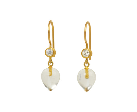 White Sapphire and Quartz Apple and Eve Earrings - TWISTonline 
