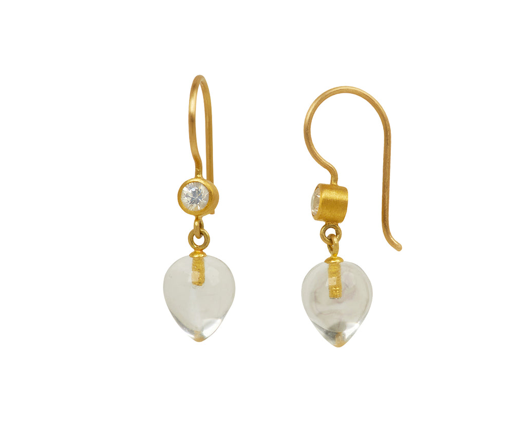 White Sapphire and Quartz Apple and Eve Earrings - TWISTonline 