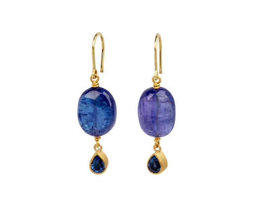 Tanzanite and Blue Sapphire Earrings