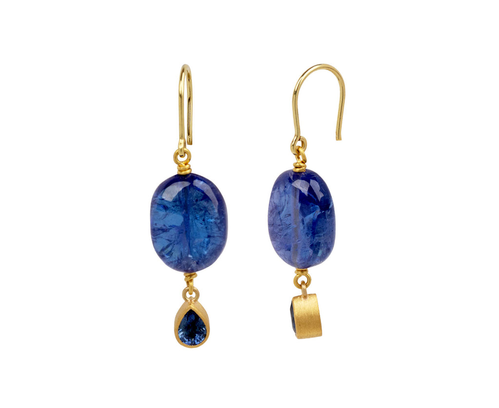Tanzanite and Blue Sapphire Earrings