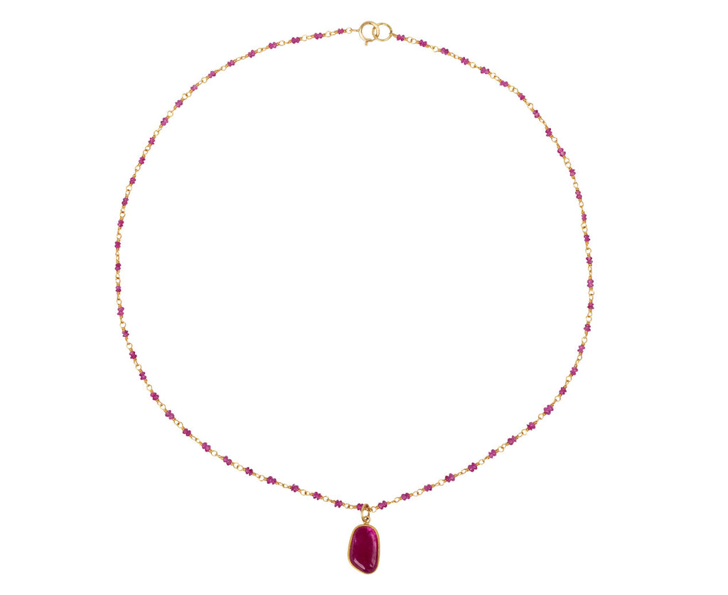 Ruby Spun Sugar Necklace