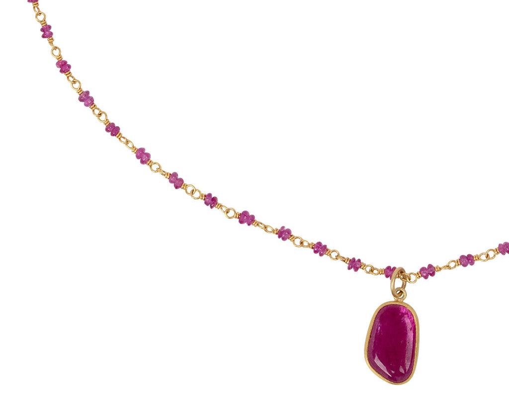 Ruby Spun Sugar Necklace