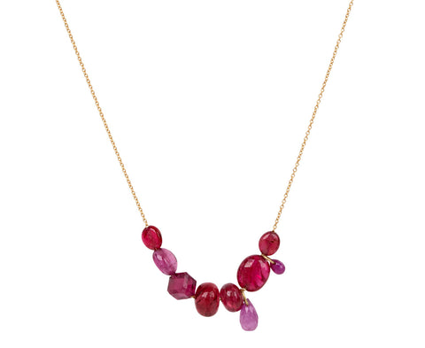 Pink and Red Collage Necklace