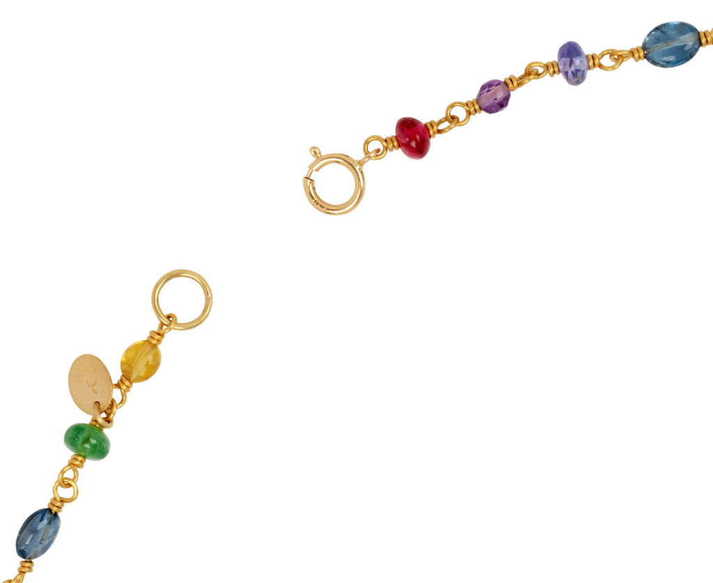 Rainbow Gemstone Spun Necklace