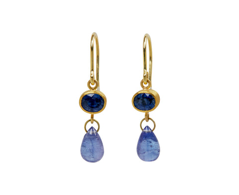 Blue Sapphire and Tanzanite Apple & Eve Earrings