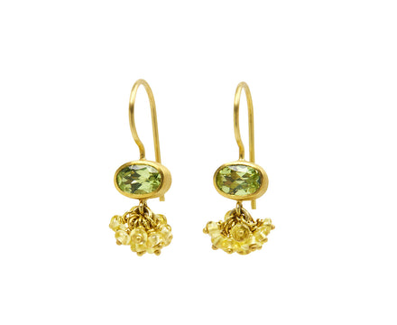 Chrysoberyl and Yellow Sapphire Sprinkle Earrings