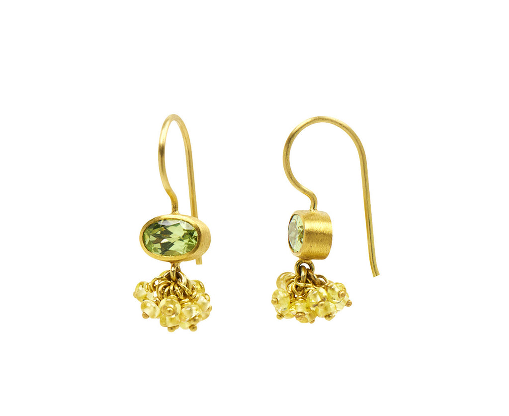 Chrysoberyl and Yellow Sapphire Sprinkle Earrings