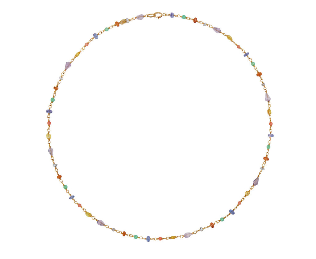 Rainbow Multi Gem Spun Sugar Necklace