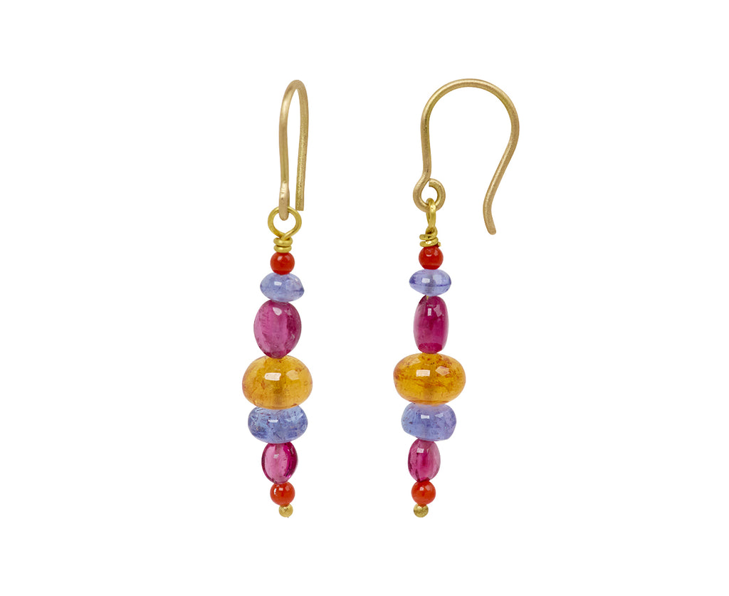 Mallary Marks Spun Sugar Multi Gem Earrings - Closeup