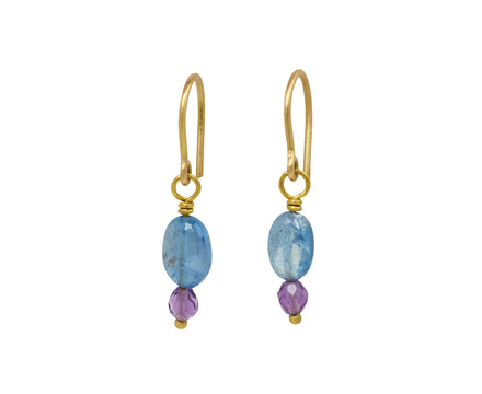 Mallary Marks Spun Sugar Aquamarine and Amethyst Earrings