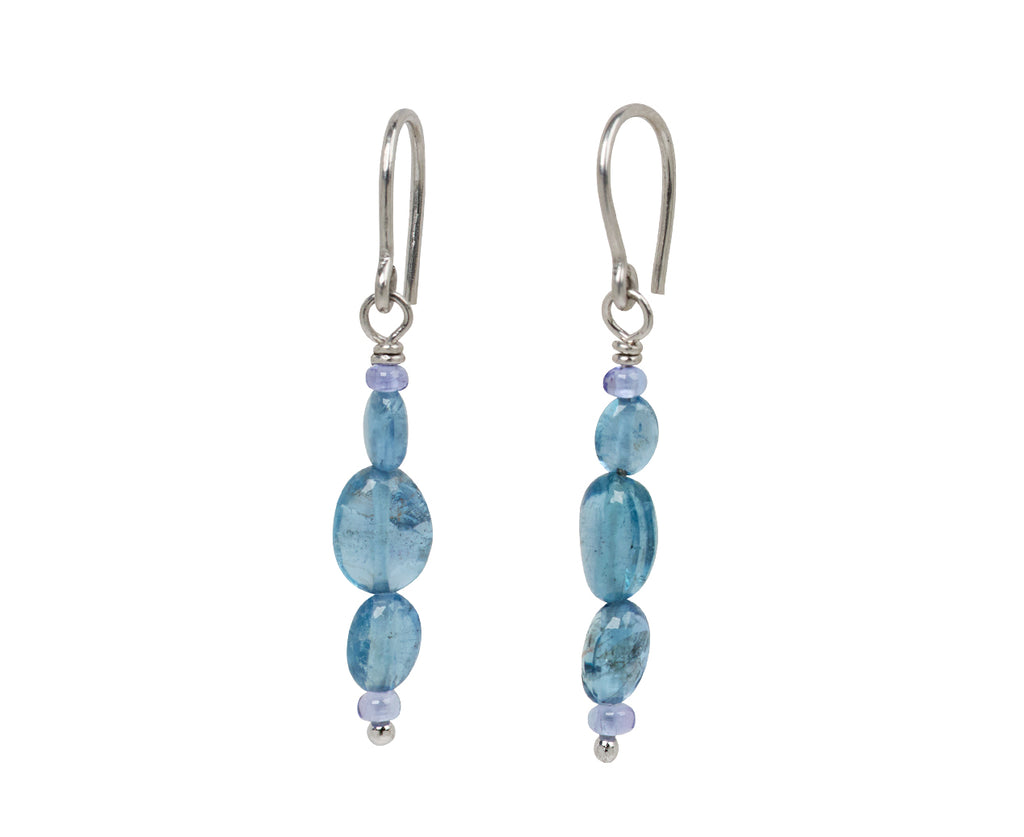 Mallary Marks Spun Sugar Aquamarine and Tanzanite Earrings