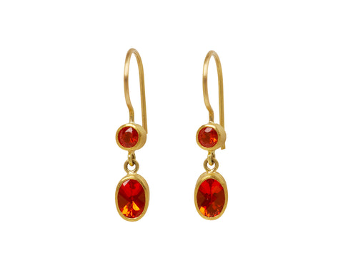 Fire Opal Bon Bon Earrings