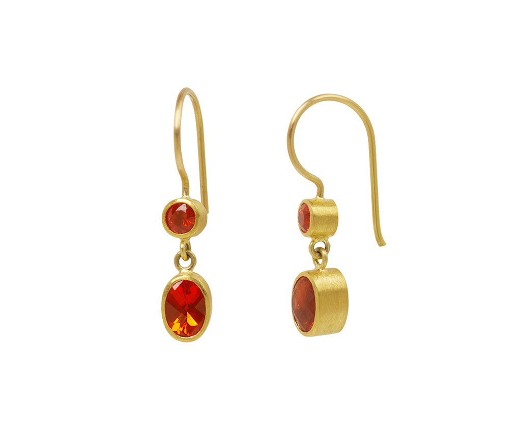 Fire Opal Bon Bon Earrings