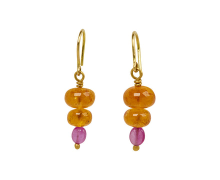 Mallary Marks Spun Sugar Garnet and Ruby Earrings