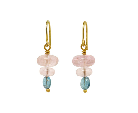 Mallary Marks Spun Sugar Morganite and Aquamarine Earrings