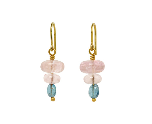 Mallary Marks Spun Sugar Morganite and Aquamarine Earrings