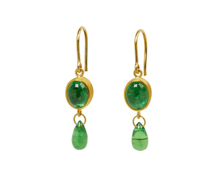 Double Tsavorite Apple and Eve Earrings