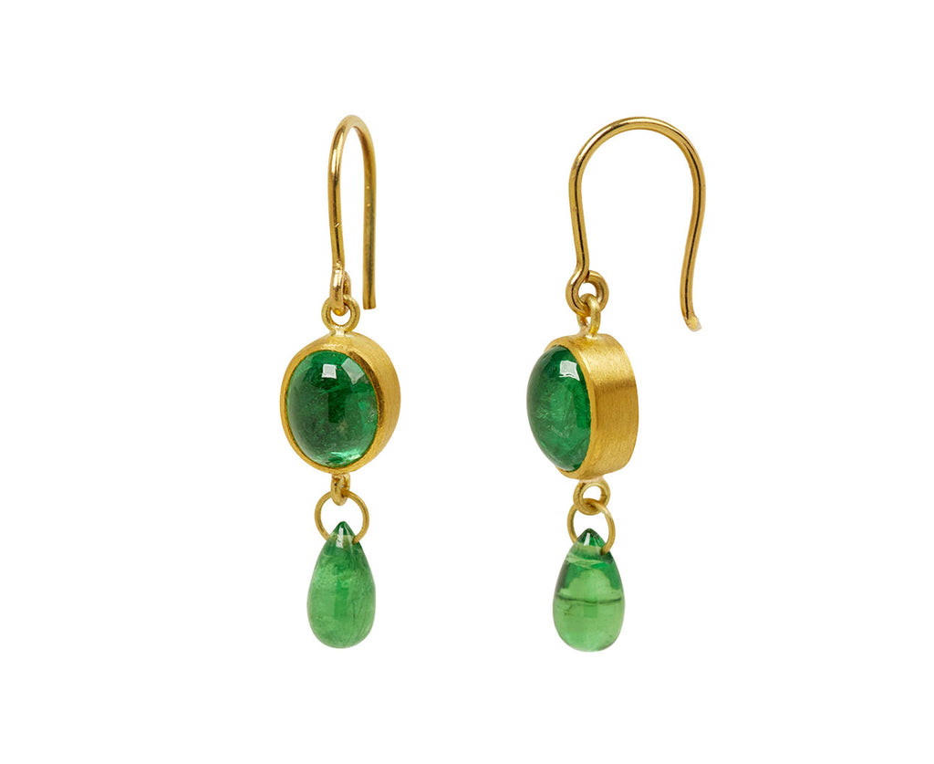 Double Tsavorite Apple and Eve Earrings