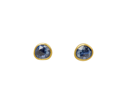 Blue Sapphire Hard Candy Stud Earrings