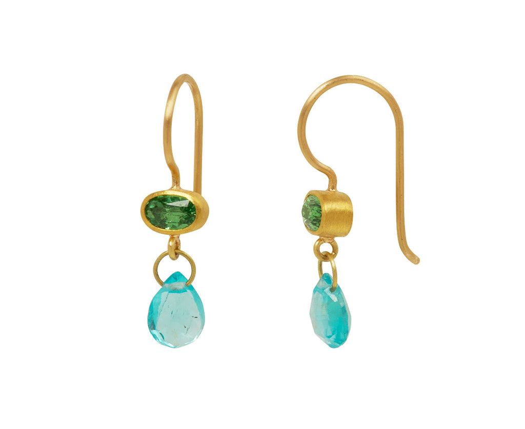 Tsavorite Garnet and Apatite Apple and Eve Earrings - TWISTonline 