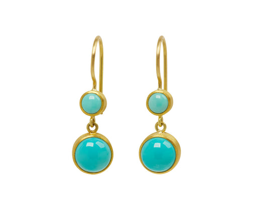 Double Turquoise Bon Bon Earrings