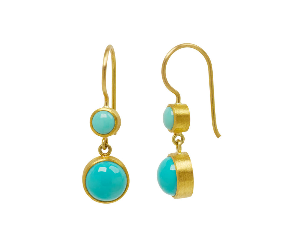 Double Turquoise Bon Bon Earrings