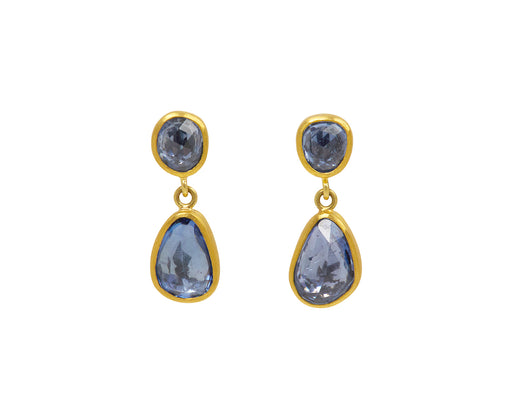 Double Blue Sapphire Bon Bon Earrings - TWISTonline 