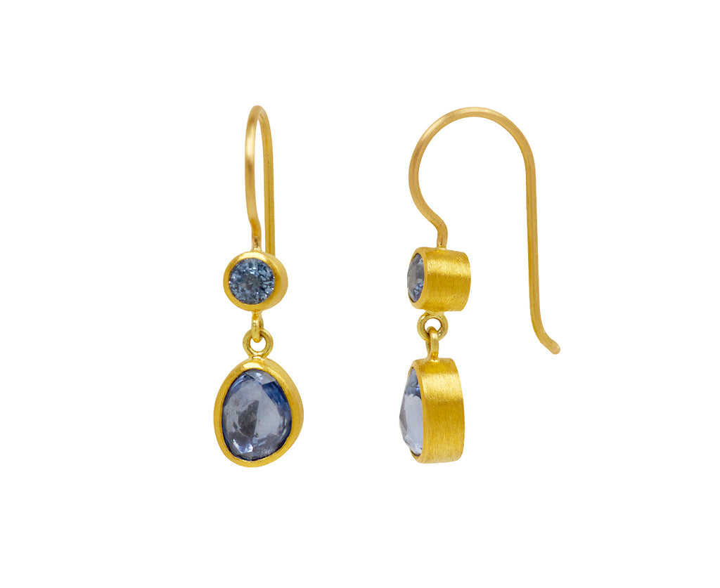 Double Blue Sapphire Bon Bon Earrings - TWISTonline 