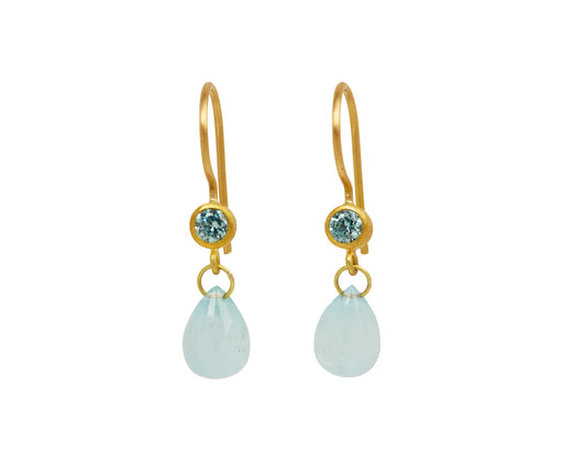 Blue Zircon and Aquamarine Apple and Eve Earrings - TWISTonline 